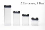 7pc Clear Airtight Storage Set for Pasta & Grains