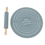 Silicone Rolling Pin and Baking Mat Set