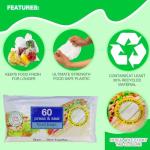 60 Re-Sealable Food Storage Bags for Freshness