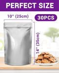 30-Pack Mylar Bags for Food Storage - 1 Gallon