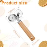 Oruola Double Pasta Cutter Wheel with Wooden Handle
