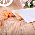 Reusable White Kraft Stand-Up Food Bags, 50 Count