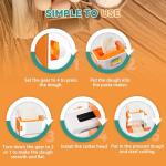 Electric Pasta Maker with Adjustable Thickness and Cutter