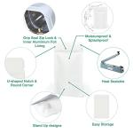 Reusable White Kraft Stand-Up Food Bags, 50 Count