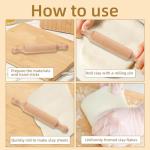 Mini Wooden Rolling Pins Set for Baking and Crafts