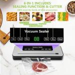 6-in-1 Powerful Food Vacuum Sealer with Cutter