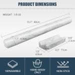 Light Grey Marble Rolling Pin with Stand, 40cm