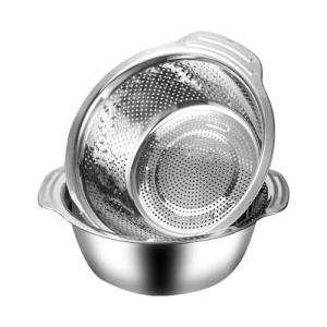 Stainless Steel Colander and Mixing Bowl Set