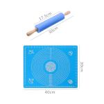 Rolling Pin and Silicone Kneading Mat Set