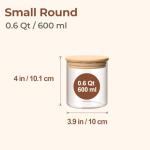 ComSaf 6-Pack Airtight Glass Storage Jars 600ml