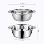 Stainless Steel Colander and Mixing Bowl Set