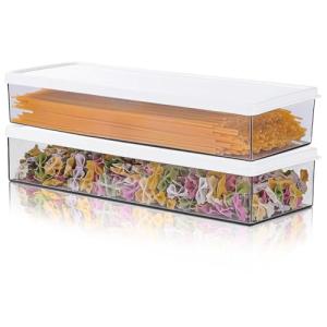 2 BPA-Free Clear Pasta Storage Containers