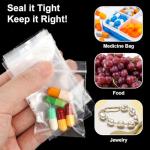 200 PCS Reusable Clear Zip Seal Bags