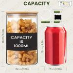 Glass Storage Jars with Bamboo Lids - Set of 3