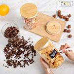 Glass Storage Jars with Bamboo Lids - Set of 3