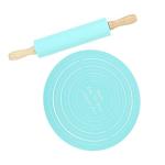 Silicone Baking Mat and Rolling Pin Set