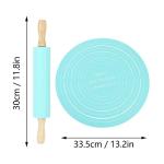 YUKERMARB Non-Stick Rolling Pin and Baking Mat Set