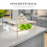 Double-Layer Pasta Drying Rack for Spaghetti & Veggies