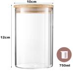 Airtight Glass Jars with Bamboo Lids - Set of 3