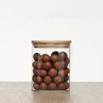 Airtight Glass Jars with Bamboo Lids - Set of 3