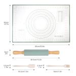 Wooden Rolling Pin and Pastry Mat Set