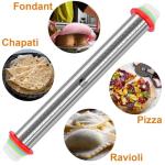 17-Inch Stainless Steel Rolling Pin with Rings