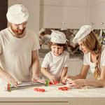 Adjustable Rolling Pin with Thickness Rings and Mat