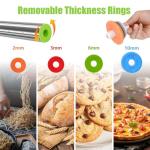 Rolling Pin and Baking Mat Set with Rings