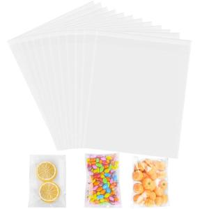100 Pack Clear Cellophane Bags for Treats
