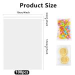 100 Pack Clear Cellophane Bags for Treats