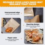 100Pcs Reusable Clear Window Food Bags