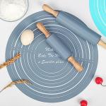 Silicone Rolling Pin with Non-Stick Baking Mat