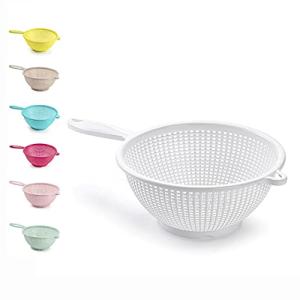 White Plastic Colander for Draining Pasta and Veggies
