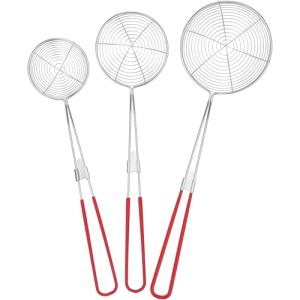 3-Piece Stainless Steel Pasta Strainer Set