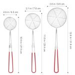3-Piece Stainless Steel Pasta Strainer Set