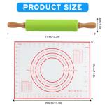 12-Inch Silicone Rolling Pin and Baking Mat Set