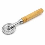 Fluted Edge Pasta Cutter Wheel with Wooden Handle