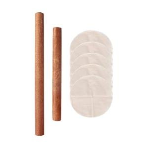 UKCOCO Wooden Rolling Pin Set with Steamer Mats