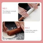 UKCOCO Wooden Rolling Pin Set with Steamer Mats