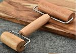 Wooden Pizza Dough Roller with Non-Stick Handle