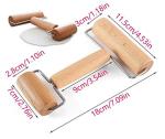 Wooden Pizza Dough Roller with Non-Stick Handle
