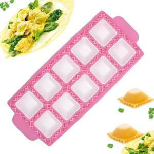 Square Ravioli Mold and Stamp Maker - Pink