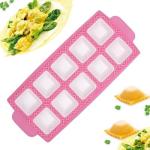 Square Ravioli Mold and Stamp Maker - Pink