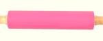 Small Pink Silicone Rolling Pin with Wooden Handles