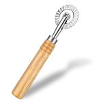 Stainless Steel Pasta Cutter Wheel with Oak Handle