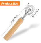 Stainless Steel Pasta Cutter Wheel with Oak Handle
