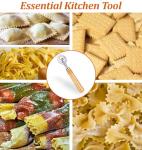 Stainless Steel Pasta Cutter Wheel with Oak Handle