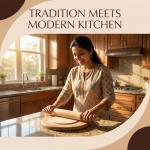 Wooden Rolling Pin - Ergonomic, Lightweight, Compact