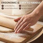 Wooden Rolling Pin - Ergonomic, Lightweight, Compact