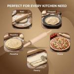 Wooden Rolling Pin - Ergonomic, Lightweight, Compact